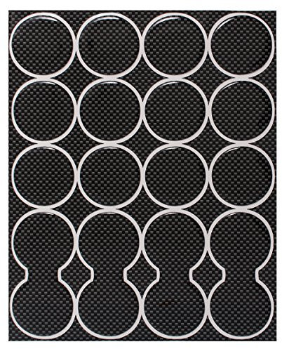 Motoking Tankpad Carbon Optik Tankaufkleber 16 Stück, Tankschutz, Lackschutz, 3D Aufkleber Pad für Motorrad Tank