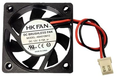 Ventilateur de refroidissement à roulement à billes sans balais 40 mm x 40 mm x 10 mm 4010 12 V 0,15 A CC 2 broches