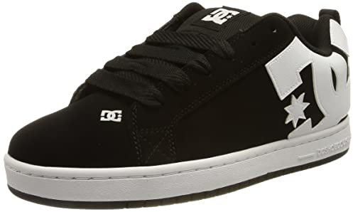 DC Shoes Court Graffik Zapatillas para Hombre, Negro Y Blanco 001, 39 EU