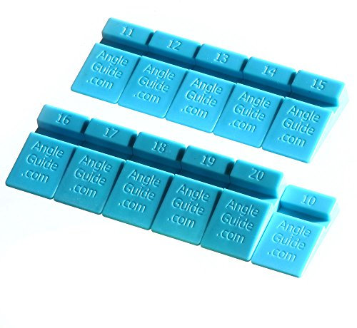 Wedgek Angle Guides for Sharpening Knives on Stone from 10 to 39 Degrees, Blue