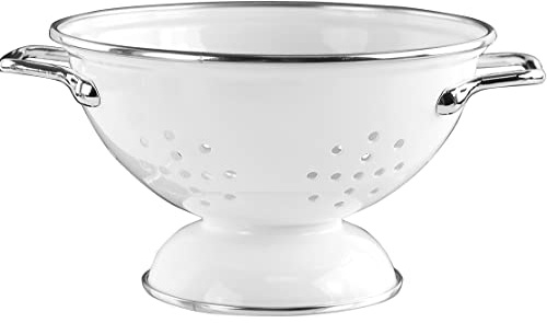 Reston Lloyd 18300 1 qt Calypso Basics, 1 Quart Colander, White, Alloy Steel
