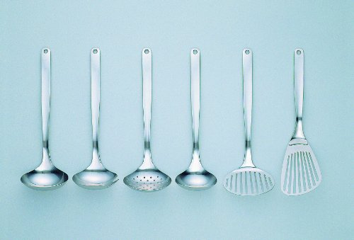 Sori Yanagi Kitchen Tool Designed Simple and Easy to Use, Tsubamesanjo Stainless Steel, Butterbeater, Turner, Skimmer, Fork Ladle, Large, Ladle M, Dishwasher Safe, 18-8 Stainless Steel