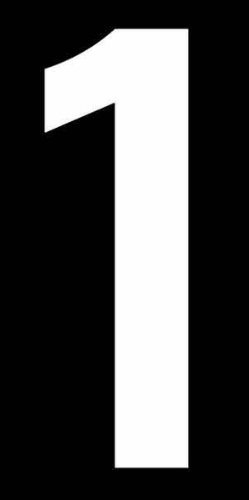 Rowan Self Adhesive Wheelie Bin Numbers 17cm - 1 - White