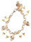 Schmuck-Art Bettelarmband Armband gold Kristall skull Totenkopf und Perlen 16834