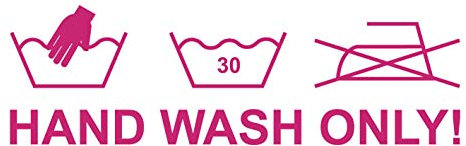 kleb-Drauf | Hand Wash Only | Pink - glänzend | Autoaufkleber Autosticker Decal Aufkleber | Auto Car Motorrad Fahrrad Roller Bike | Deko Tuning Stickerbomb Styling Wrapping