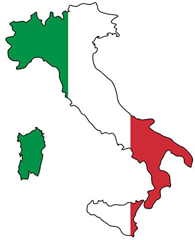 Samunshi® Italien Aufkleber Autosticker - 12x15cm