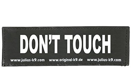 Julius-K9 162LR-K-27690 Klettaufschrift, Don't Touch, klein, schwarz
