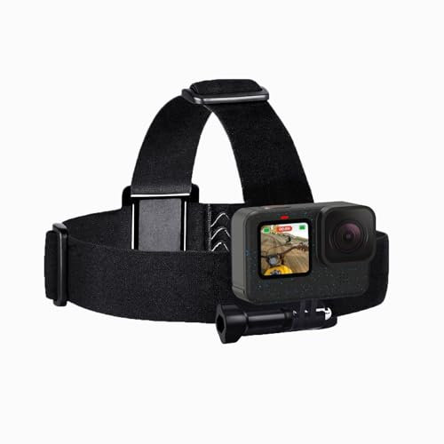 Sametop Head Strap Mount Compatible with GoPro Hero 13, 12, 11, 10, 9, 8, 7, 6, 5, 4, Session, 3+, 3, 2, 1, Hero(2018), Fusion, Max, DJI Osmo Action Cameras