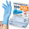 ISC Hygiene & Safety Nitrilhandschuhe XXL, Einweghandschuhe, Einmalhandschuhe, Kochhandschuhe Lebensmittel - 100 Stück Größe 11 XXL blau - puderfrei non latex latexfrei - Gummihandschuhe Einweg