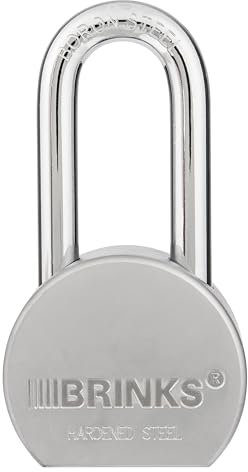 Brinks 672-52701 Serrure de sécurité commerciale en acier massif de 7,5 m avec anse longue au bore BRINKS