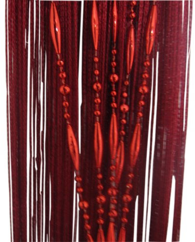 Tangpan Generic Decorative Dew Drop Beadeds Door Curtain Divider (Wine)