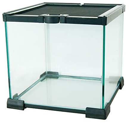 Komodo Nano Habitat with Secure Sliding Mesh Lid & Waterproof Raised Base Stackable for Hatchlings, Snakes & Amphibians