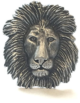 Hoardersworld Lion 's Head Schal Ring, Englisch Zinn, handgefertigt in England, H