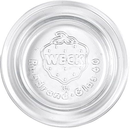 Weck Rundranddeckel 60 mm, Glas, Transparent, Druckknopf, Deckel, Behälterdeckel