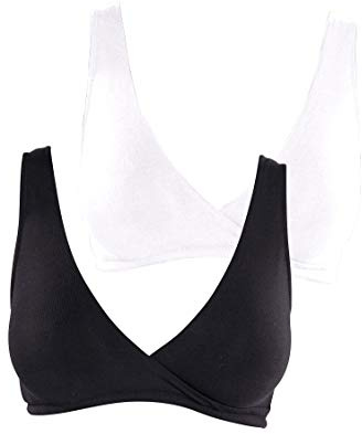 PETITE FLEUR Damen Still-BH | ohne Bügel, Wickelschlupf-Form, Modal, kein Verschluss - ideal für Nachts, atmungsaktiv