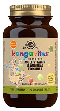 Solgar Kangavites Tropical Punch - 120 Chewable Tablets | 28 Active Ingredients - Complete Multivitamin & Mineral Formula - Supports Healthy Lifestyle - Vegan & Gluten Free