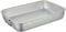 Pentole Agnelli ALMA15040 Rostiera Rettangolare Alta Pesante ad Angoli Tondi con 2 Maniglie Snodate senza Rivetti, in Alluminio, 40x28x8 cm, Argento