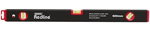 Draper Redline 68016 600mm Box Section Level, Black