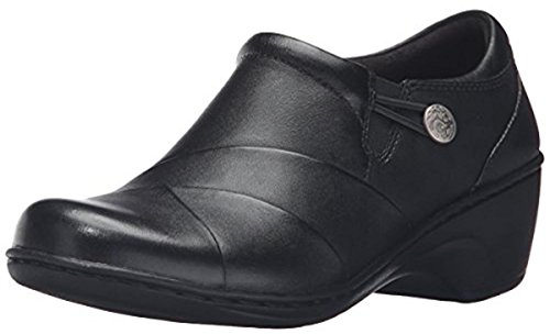 Clarks Channing ANN, Mocasín sin Cordones Mujer, Piel Negra, 42.5 EU