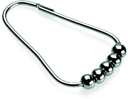 Croydex AK141641 Chrome Bead Shower Curtain Rings