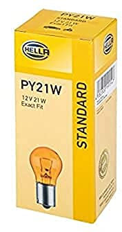 HELLA 8GA 006 841-121 Glühlampe - PY21W - Standard - 12V - 21W - Sockelausführung: BAU15s - Schachtel - Menge: 10