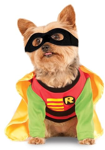 Rubies womens Official Rubie s DC Comic Robin Teen Titans Pet Dog Costume Super Hero Gift Size Large, As Shown, L UK Halloween