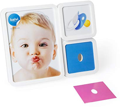 balvi Rahmen Bye Bye für Foto und Schnuller Kunststoff Abmessungen: 19,4 x 24 x 3 cm