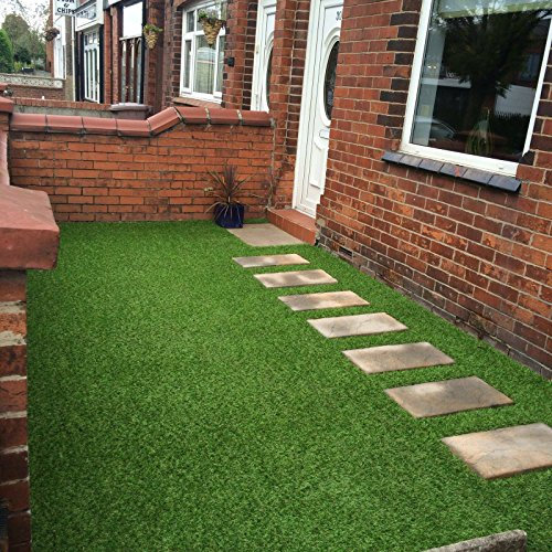 Lisbon 26mm Pile Height Artificial Grass | Choose from 47 Sizes on this Listing | Cheap Natural & Realistic Looking Astro Garden Lawn | 4 x 5m of Cheap High Density Fake Turf