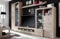 AVANTI TRENDSTORE - Festivo - Parete da soggiorno in laminato di quercia San Remo, Illuminazione LED compresa, Dimensioni: LAP 310x204x46 cm