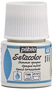 Pebeo Setacolor - Pintura para Tela (Opaca tornasolada, 45 ml), Color Blanco