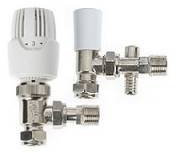 Drayton 10 10 264 White RT414 15 mm Angle TRV and Lockshield/DO Valve