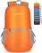 ZOMAKE Mochila Plegable Ultraligera - Mochilas de Senderismo Pequeña Mochila Con Resistencia Al Agua 20L Para Hombre Mujer Viaje Trekking Deporte(Naranja)