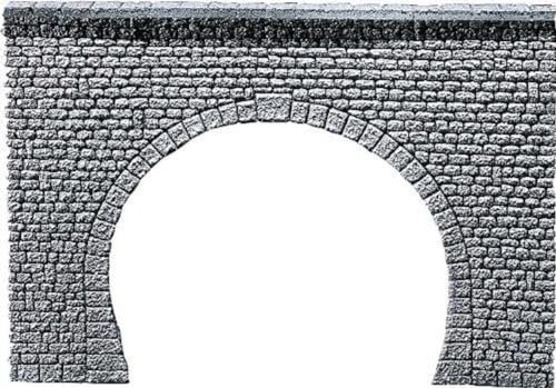 FALLER 170881 - Tunnelportal Profi „Naturstein Quader“, 2-gleisig