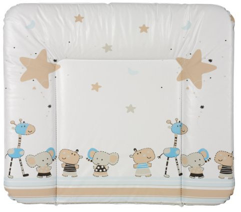 Schardt - Wickelauflage Banjo Blau 84x74cm - Pflegeleichte Wickelunterlage mit Abwischbarer Folie - Auflage für Babys mit Extra Weicher Polsterung - Aus 100% Polyestervlies