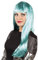 Boland 86294 Erwachsenenperücke Glamour mit Lametta, türkis, One Size