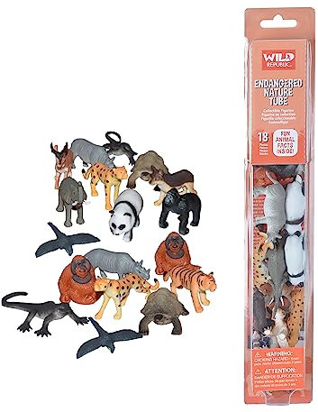 Wild Republic 12896 - Nature Tube Spielset, Gefährdete Tierarten, 32 cm, Mehrfarbig/Meereswellen (Ocean Tides)