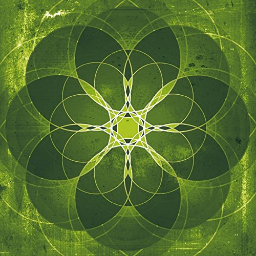 1art1 Mandalas Poster Grün, Heilung, Naturverbundenheit, Wachstum, Ausgeglichenheit Und Fürsorge Bilder Leinwand-Bild Auf Keilrahmen | XXL-Wandbild Poster Kunstdruck Als Leinwandbild 40x40 cm