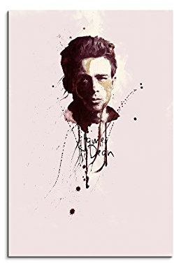 Paul Sinus Art James Dean III 90x 60cm Keilrahmenbild Kunstbild Aquarell Art Wandbild auf Leinwand fertig gerahmt Original Unikat