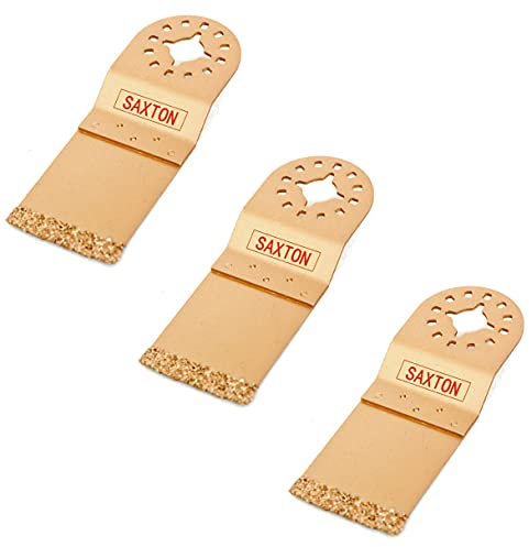 3 x Saxton 35mm Carbide End Cut Blade Fein Multimaster Bosch Makita Oscillating Multitool