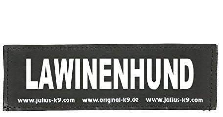 Interchangeable Patches, 1 pair, LAWINENHUND, Size: Small, Black