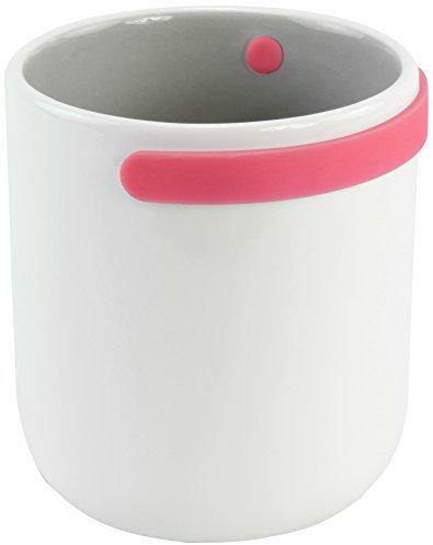 Cookut PR08RO2 Set de 2 Mugs à Hanse Céramique/Silicone Rose