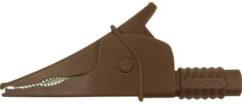 Cliff Croc Clip 4 mm CAT III 1000 V Krokodilklemme Stecksicherheitsklemme braun