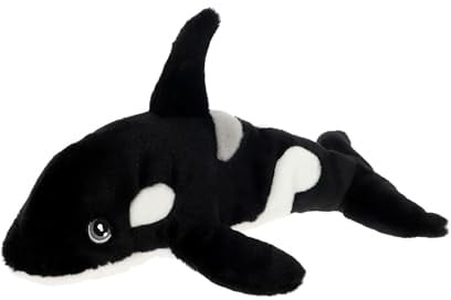 KEELTOYS – Plüschtier Orca 30 cm – Plüsch 100% recycelt – Ökologisches Spielzeug Keeleco für Kinder