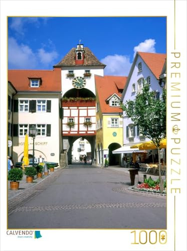 CALVENDO Puzzle Stadttor in der Unterstadt Meersburg 1000 Teile Puzzle hoch | Lege-Größe cm Foto-Puzzle für glückliche Stunden