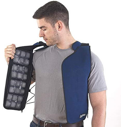 FlexiFreeze Personal Series Ice Vest – Cooling Vest for Hot Weather (Zipper Closure, Vest Only)