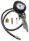 HVG Reifendruckprüfer, geeicht, Druckprüfer EU, Ventilstecker, Set, mit extra langem 1 Meter Schlauch
