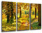 Cuadros Camara Tableau Moderne Photographique, Impression sur Bois, Forêt d'automne, Paysage Nature, Coucher de Soleil, 97 x 62 cm, ref. 26043