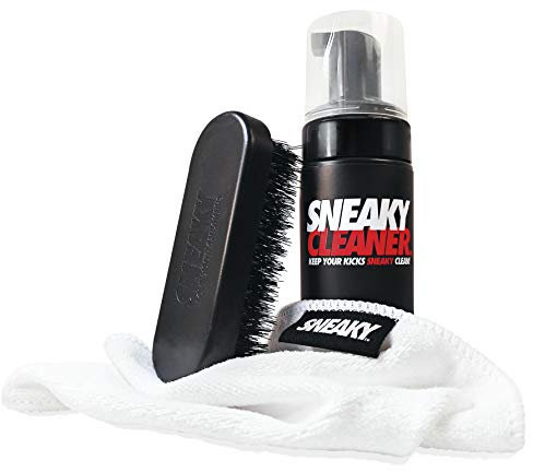 Sneaky Cleaner Kit - cleaner, brush and micro fibre cloth in a portable kit for cleaning shoes and trainers 150ml