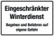 Winterschild - Eingeschränkter Winterdienst - Aluminium Selbstklebend - 20 x 30 cm