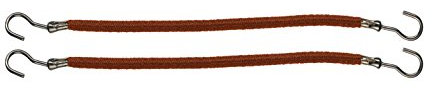 Comair 3110023 Haarbinder glatt Gummi 10 cm, 12 stücke Karte, braun